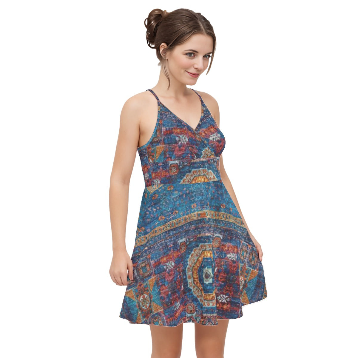 All-Over Print Women‘s Cross Cami Dress