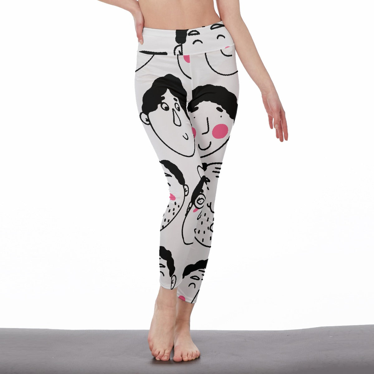 All-Over Print Women's High Waist Leggings | Side Stitch Closure