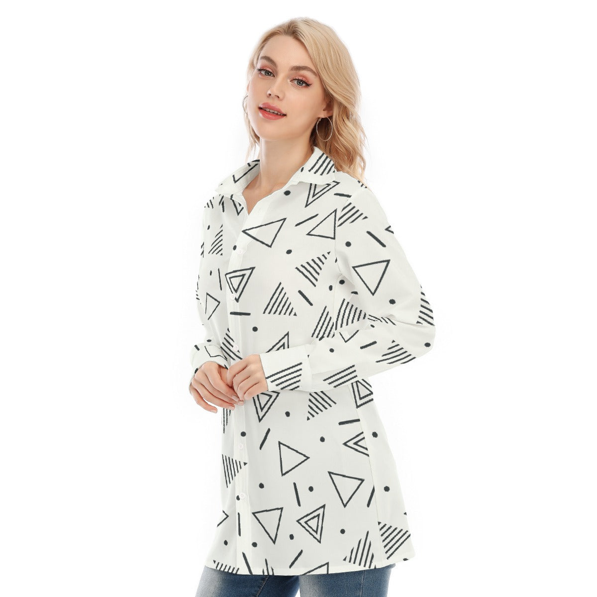 All-Over Print Women's Long Shirt