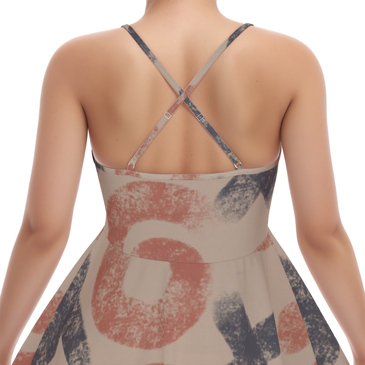 All-Over Print Women‘s Cross Cami Dress