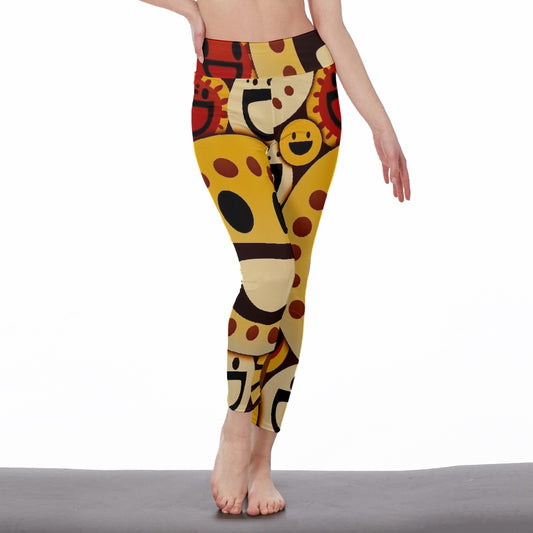 All-Over Print Women's High Waist Leggings | Side Stitch Closure