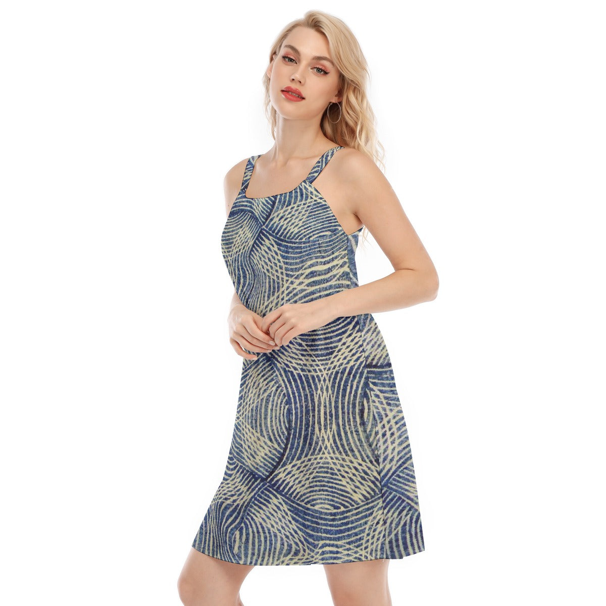 All-Over Print Women's O-neck Cami Dress