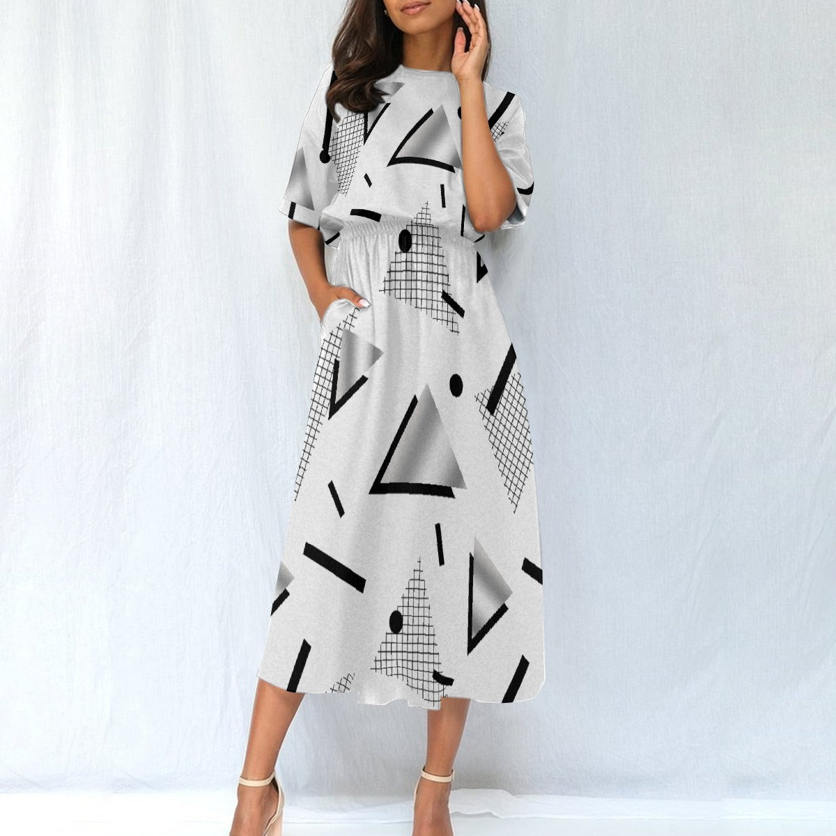 All-Over Print Women's Elastic Waist Dress