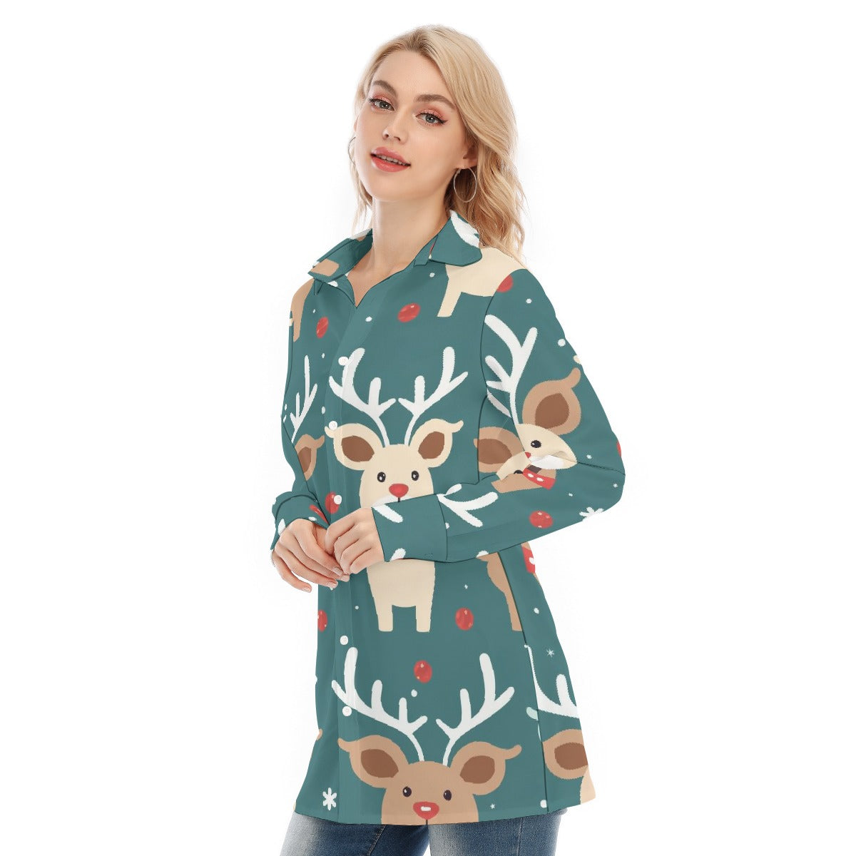 All-Over Print Women's Long Shirt