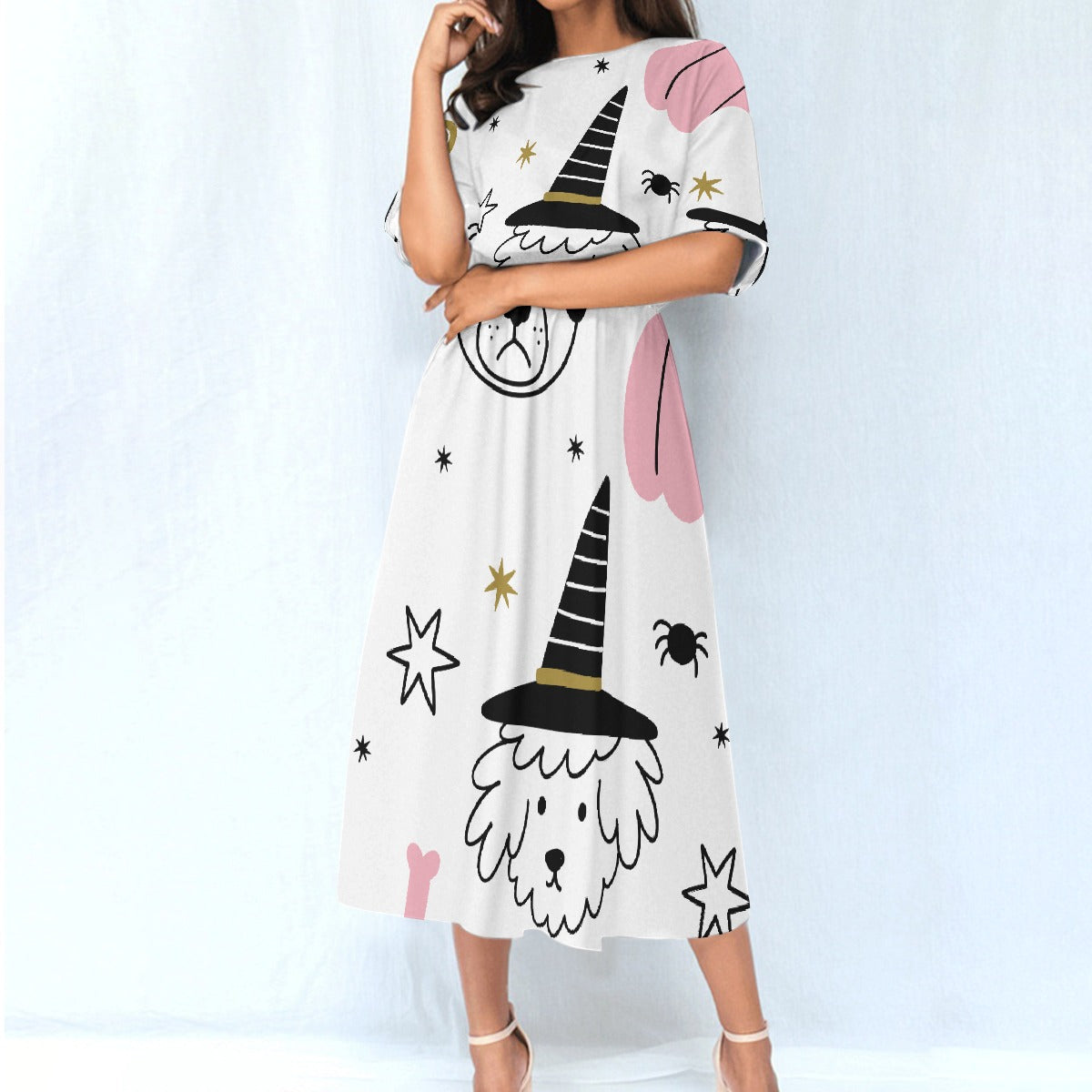 All-Over Print Women's Elastic Waist Dress