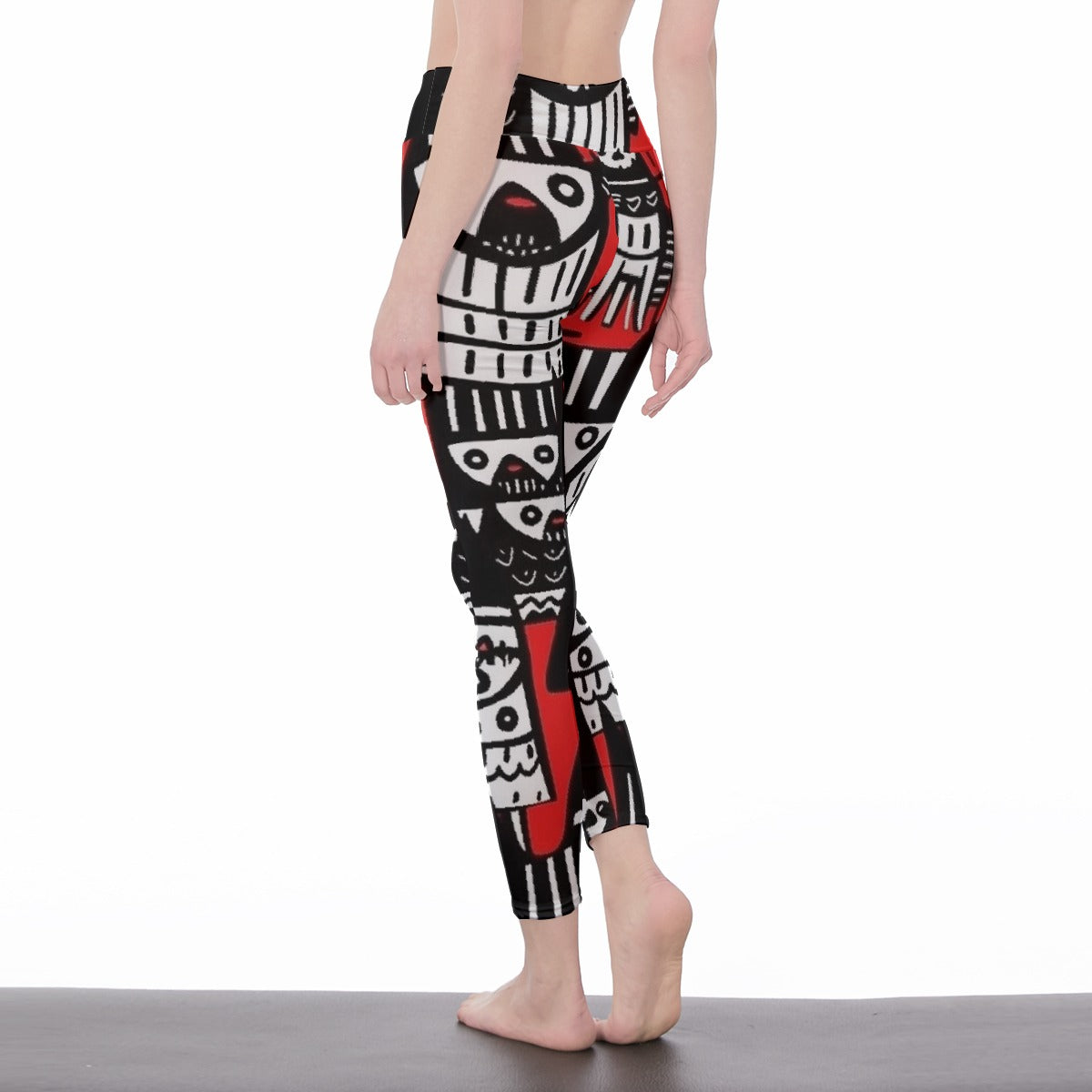 All-Over Print Women's High Waist Leggings | Side Stitch Closure