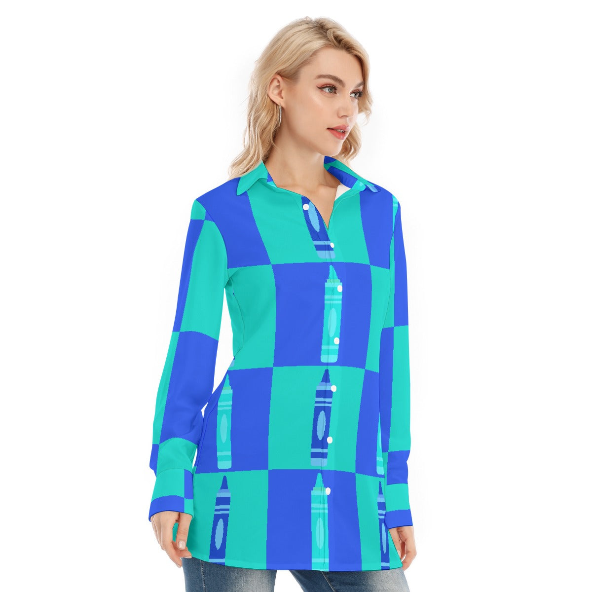 All-Over Print Women's Long Shirt