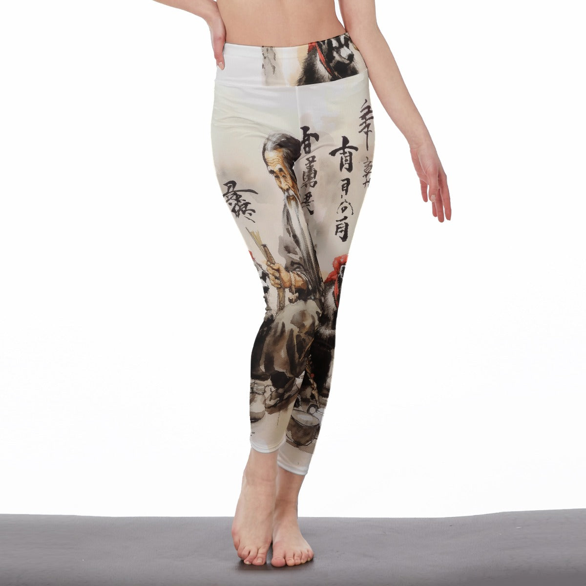 All-Over Print Women's High Waist Leggings | Side Stitch Closure