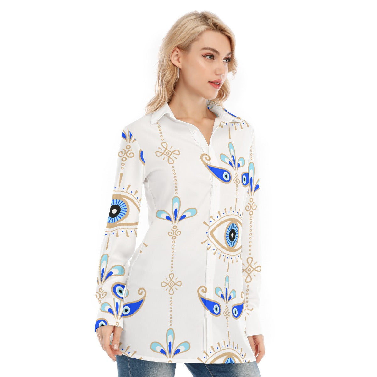 All-Over Print Women's Long Shirt