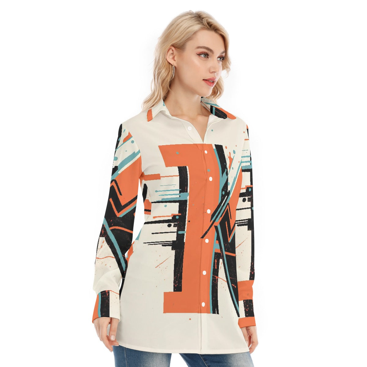 All-Over Print Women's Long Shirt