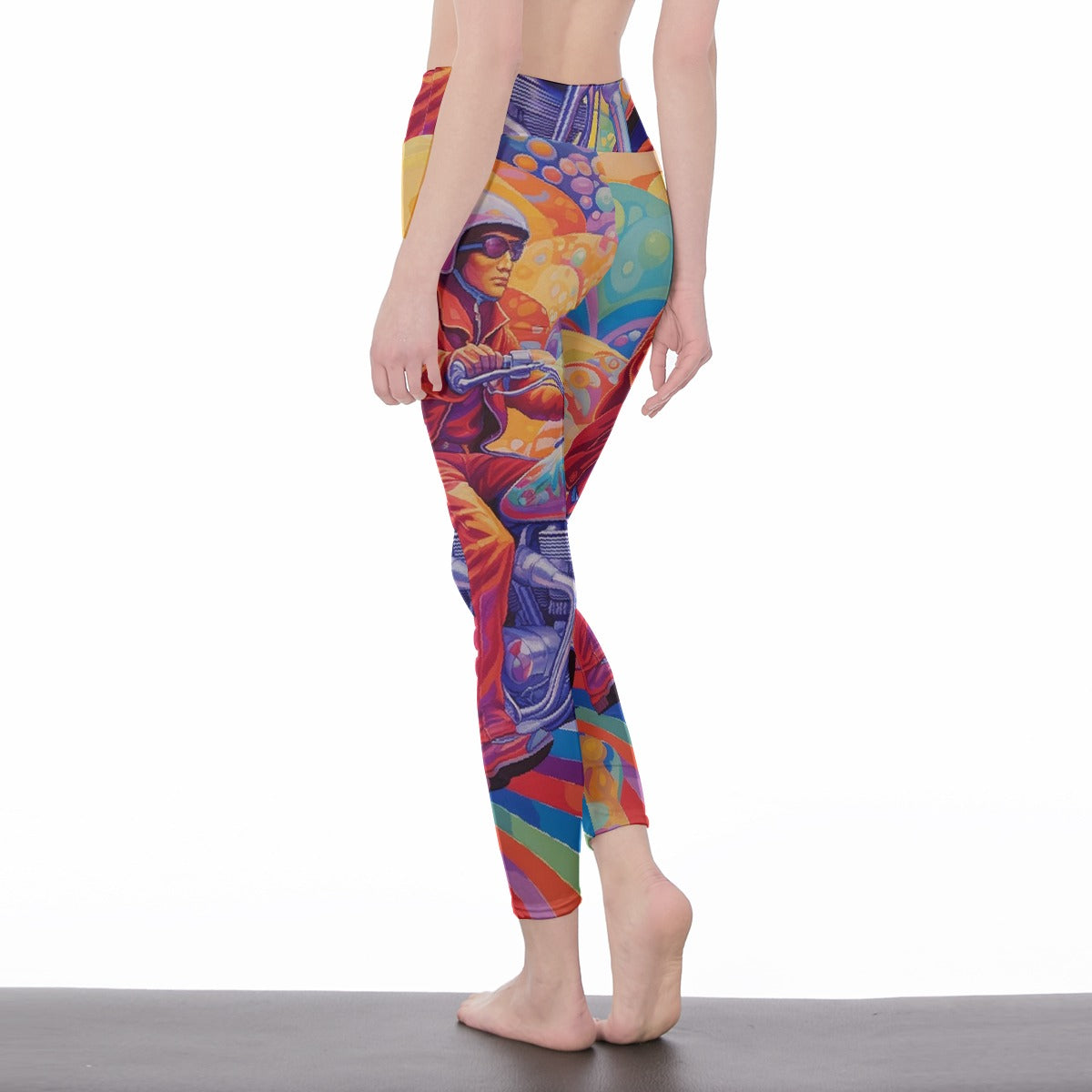 All-Over Print Women's High Waist Leggings | Side Stitch Closure