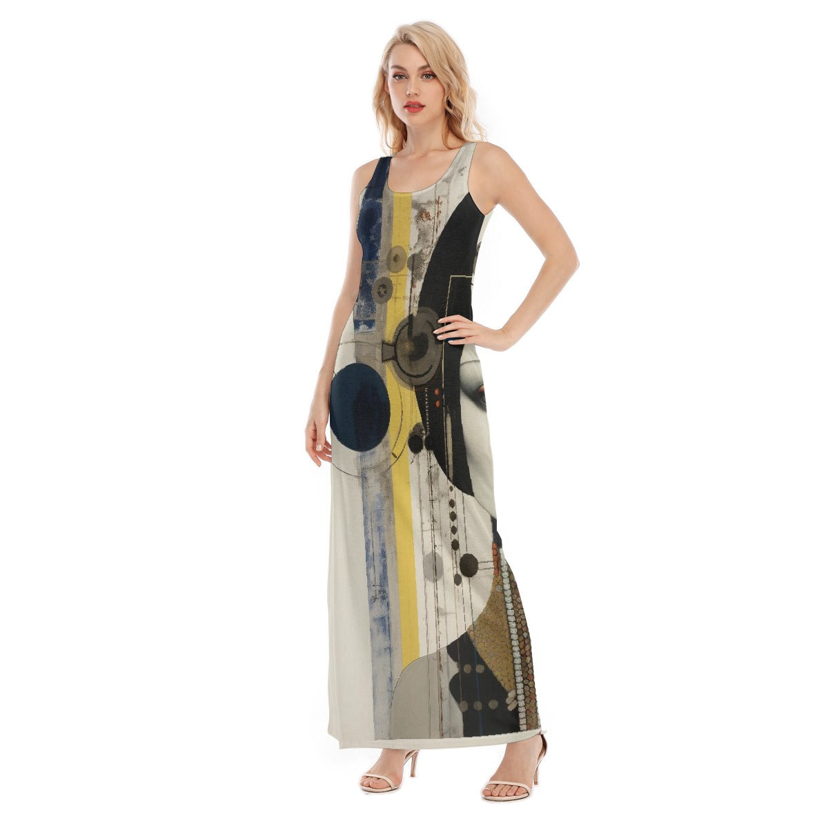 All-Over Print Women's Vest Dress | Length To Ankle