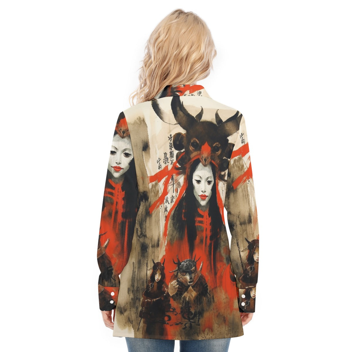 All-Over Print Women's Long Shirt