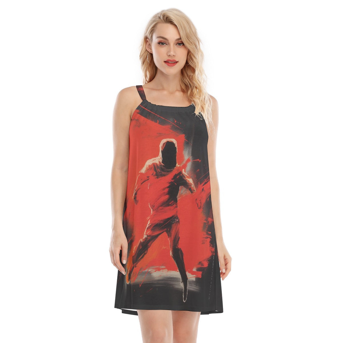 All-Over Print Women's O-neck Cami Dress