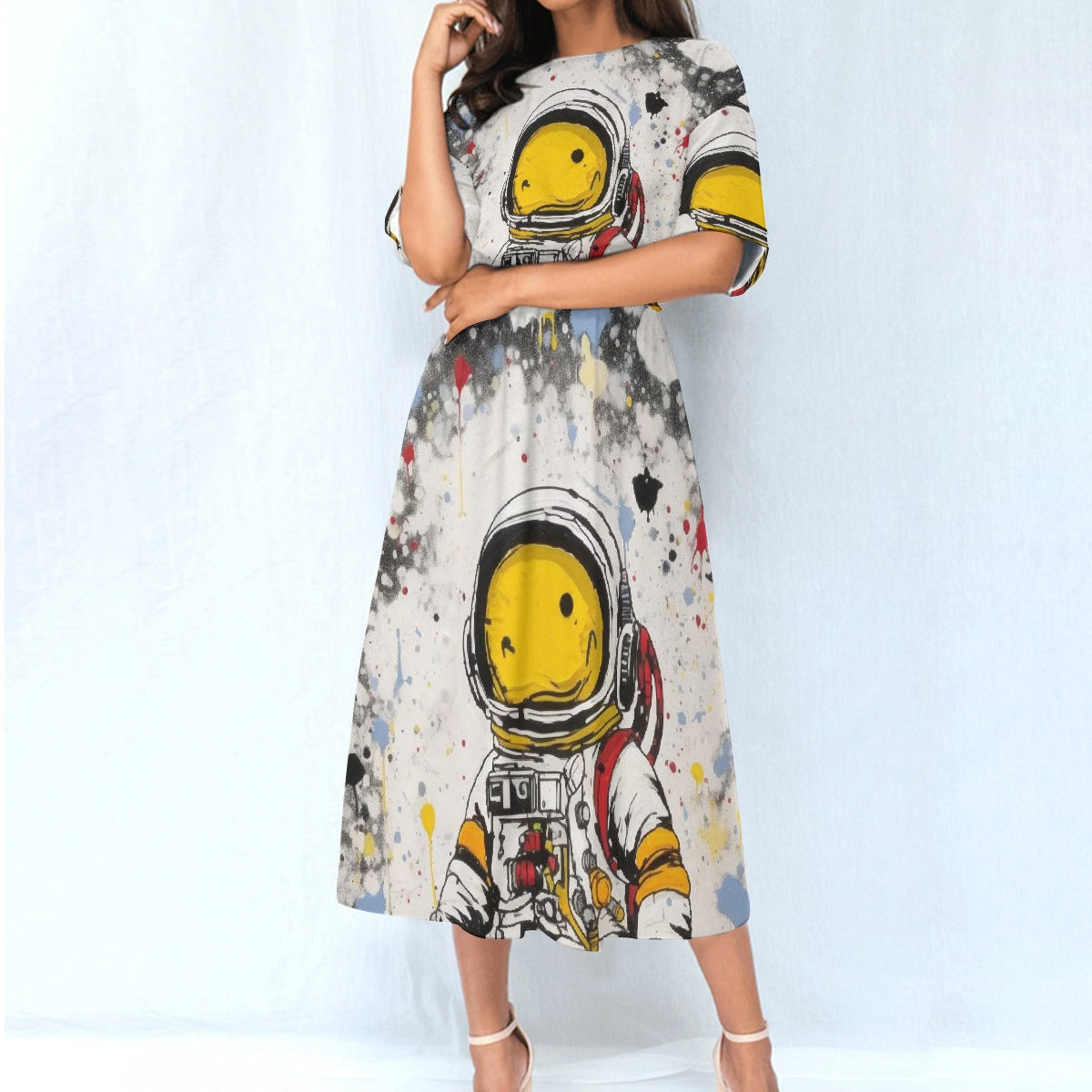 All-Over Print Women's Elastic Waist Dress