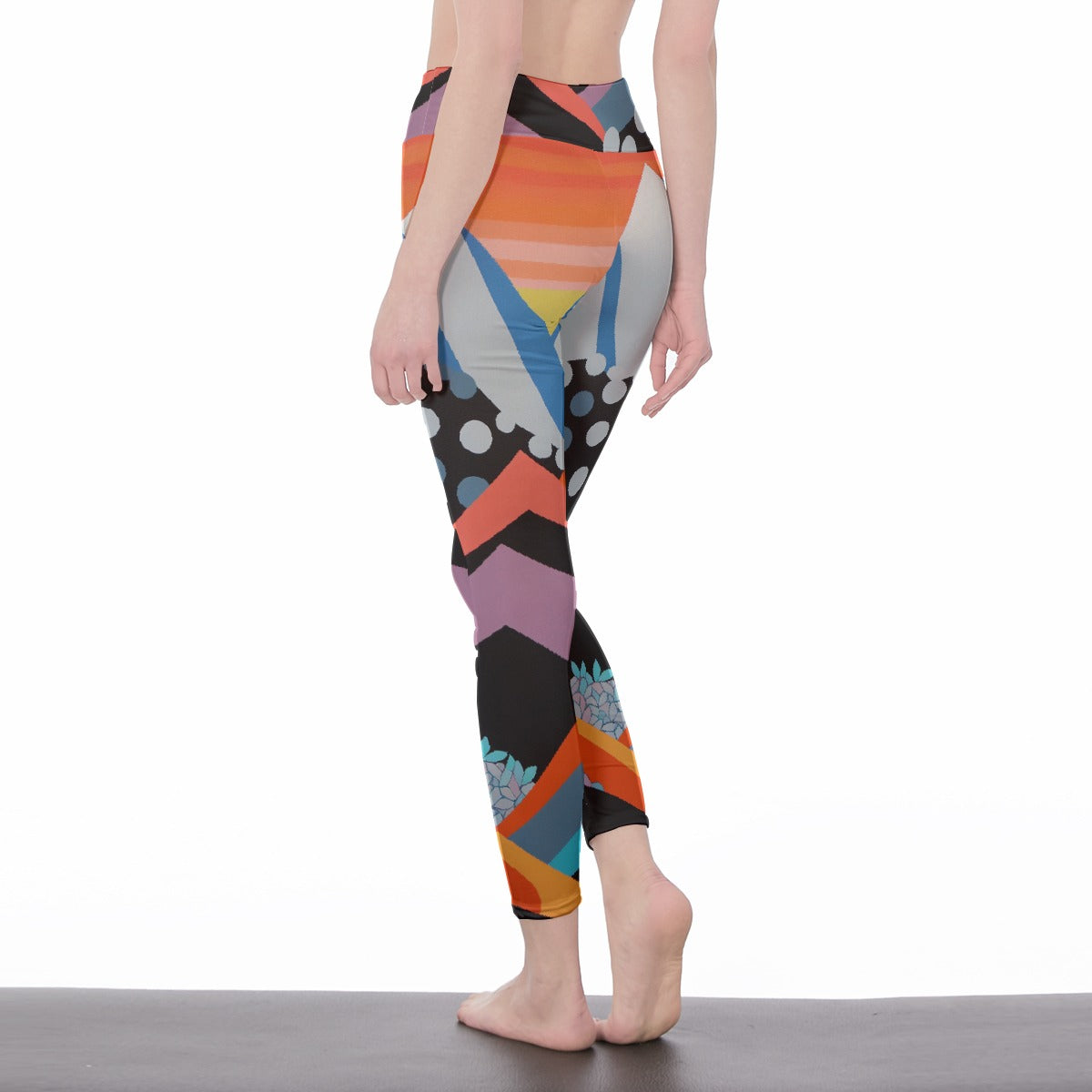 All-Over Print Women's High Waist Leggings | Side Stitch Closure