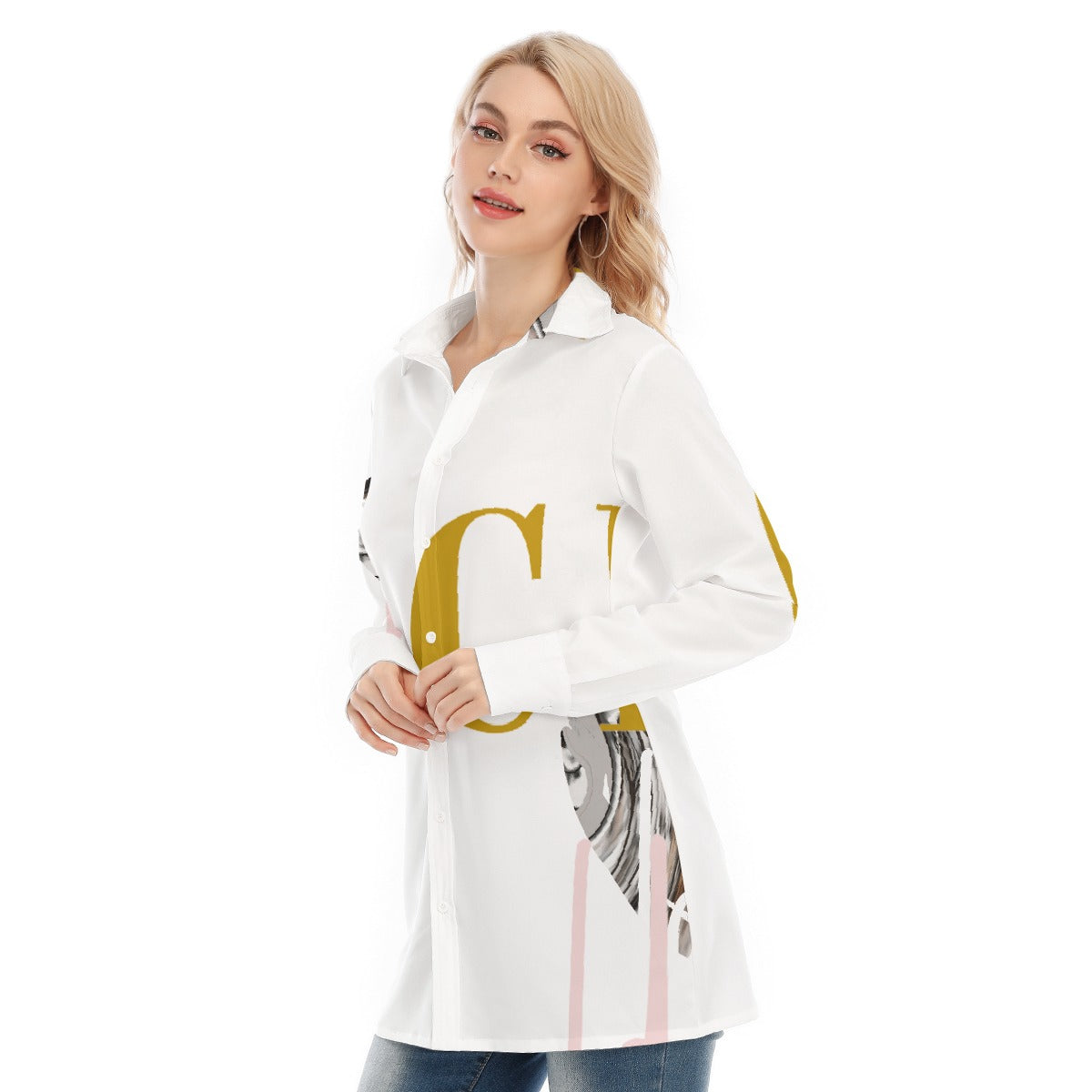 All-Over Print Women's Long Shirt