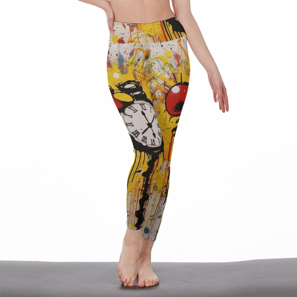 All-Over Print Women's High Waist Leggings | Side Stitch Closure