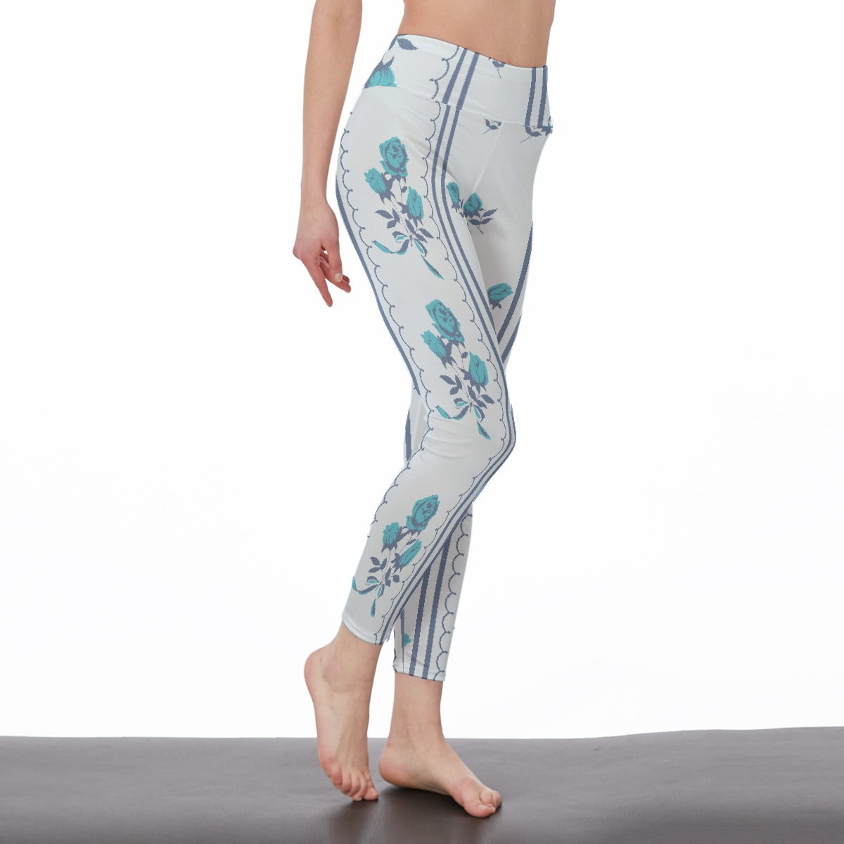 All-Over Print Women's High Waist Leggings | Side Stitch Closure