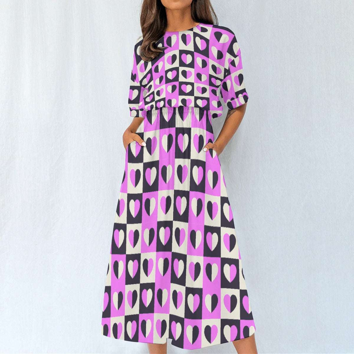 All-Over Print Women's Elastic Waist Dress