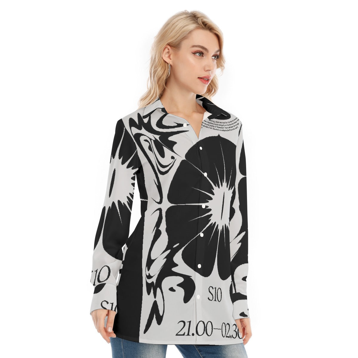 All-Over Print Women's Long Shirt