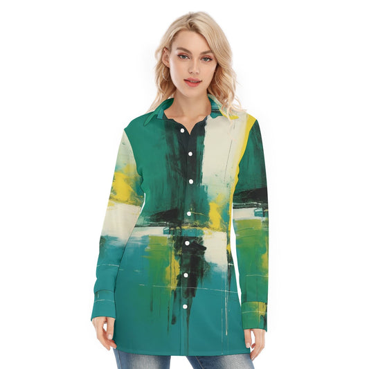 All-Over Print Women's Long Shirt