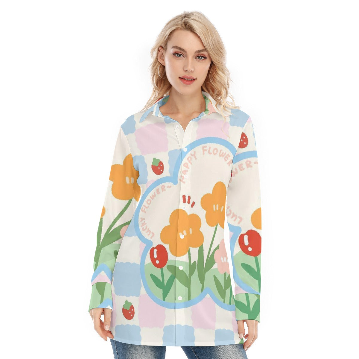 All-Over Print Women's Long Shirt