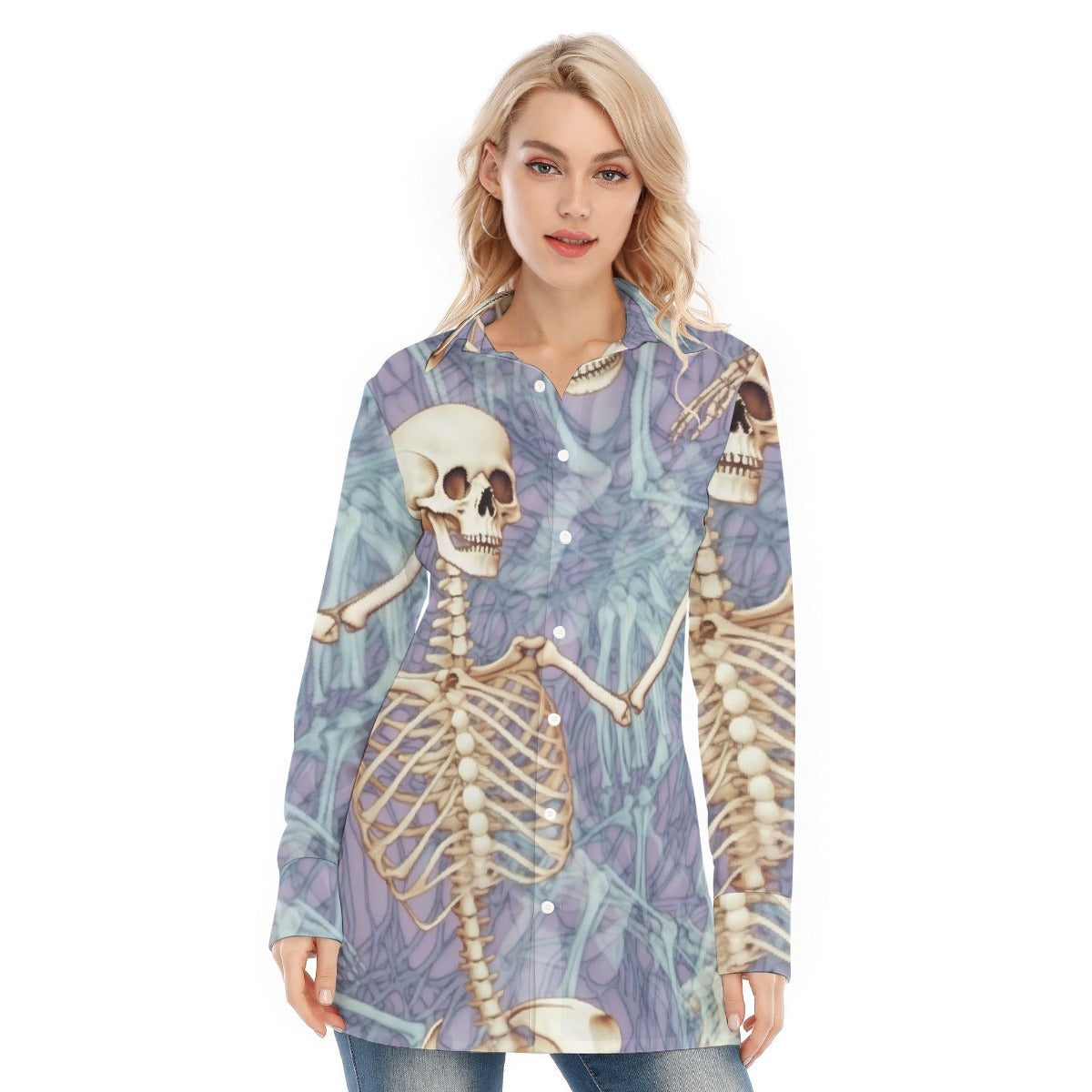 All-Over Print Women's Long Shirt