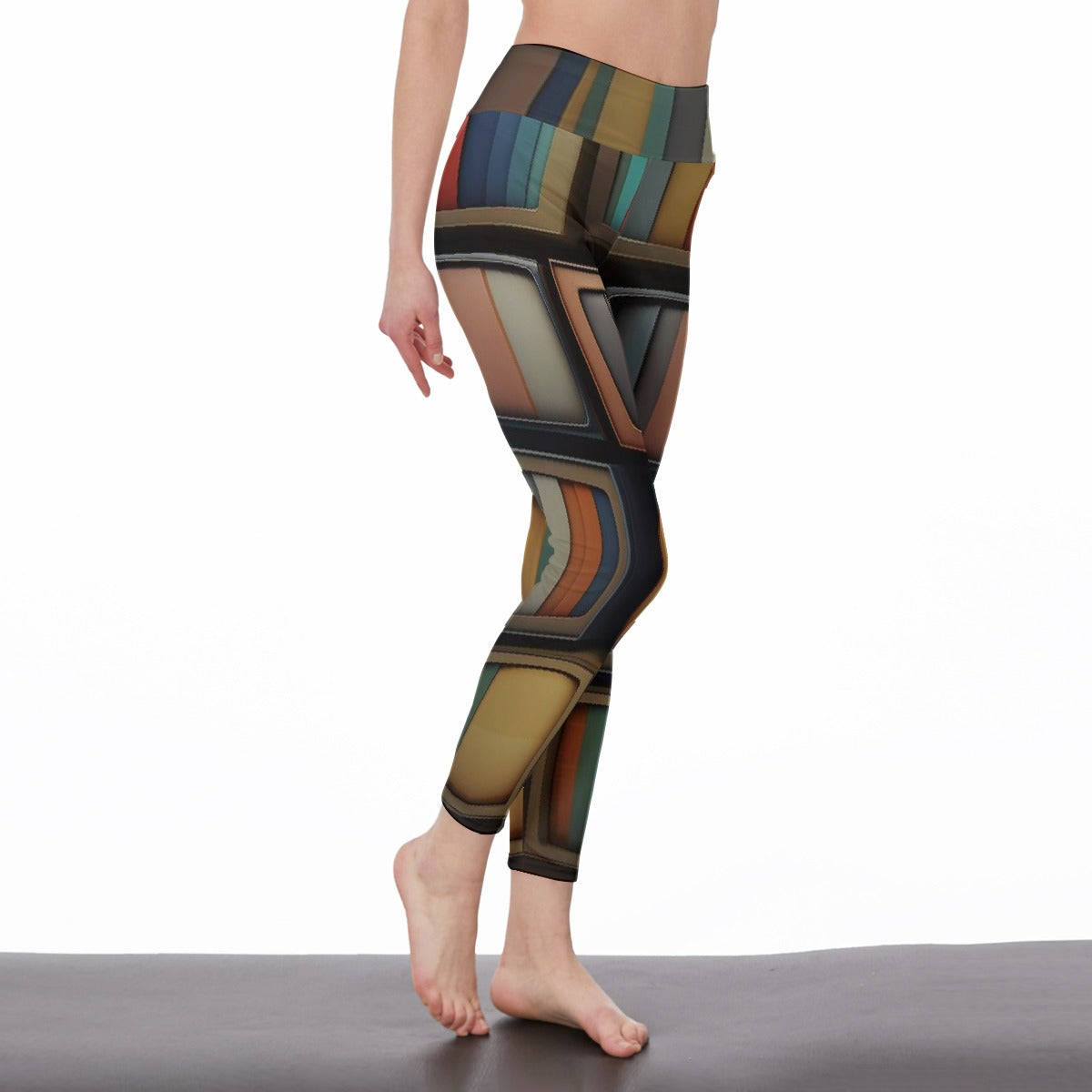 All-Over Print Women's High Waist Leggings | Side Stitch Closure