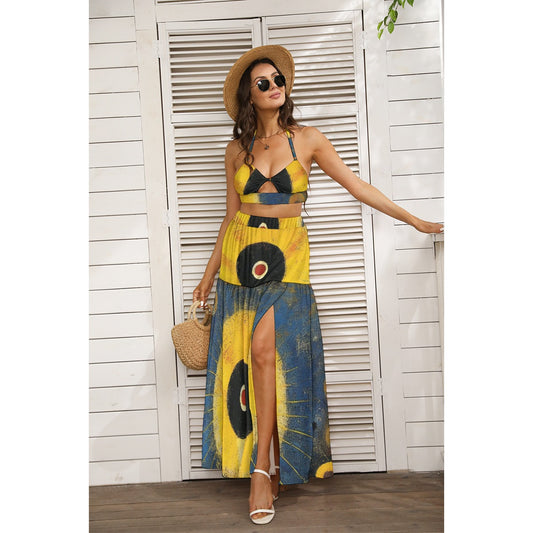 All-Over Print Women's Tie Back Wrap Dress