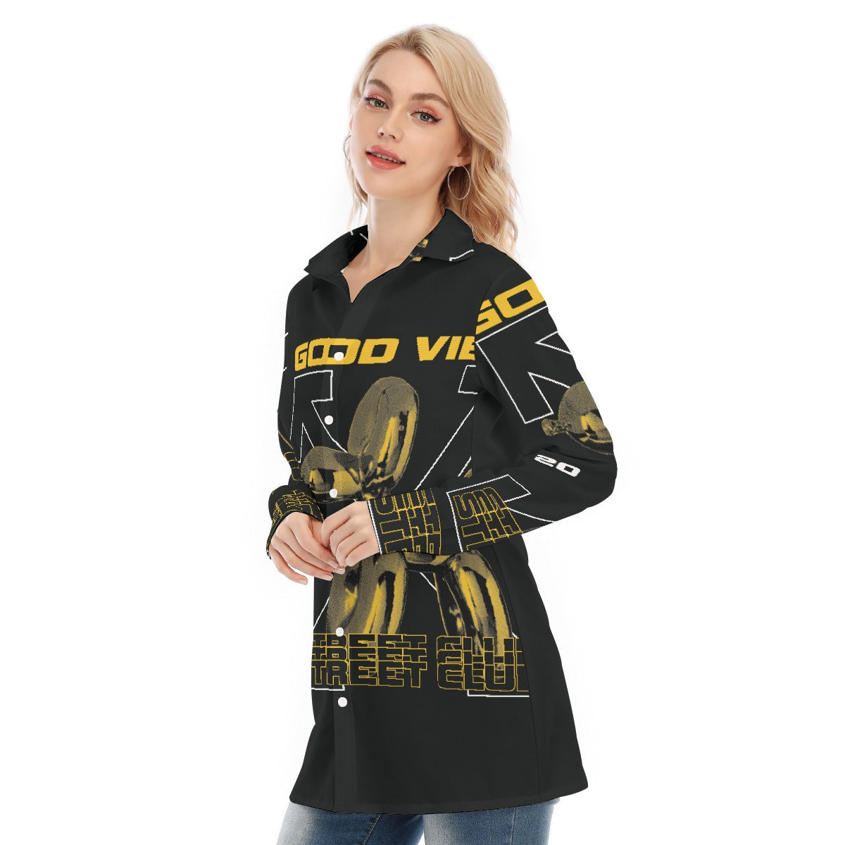 All-Over Print Women's Long Shirt