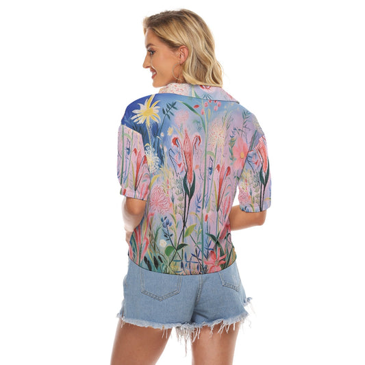 All-Over Print Women's V-neck Shirts