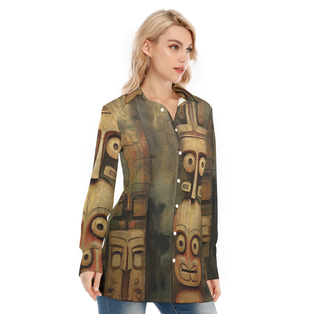 All-Over Print Women's Long Shirt