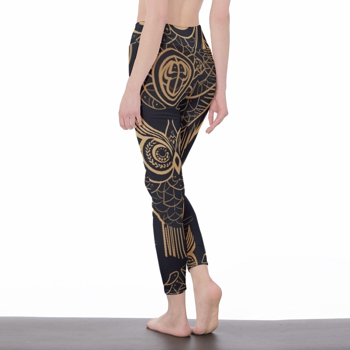 All-Over Print Women's High Waist Leggings | Side Stitch Closure