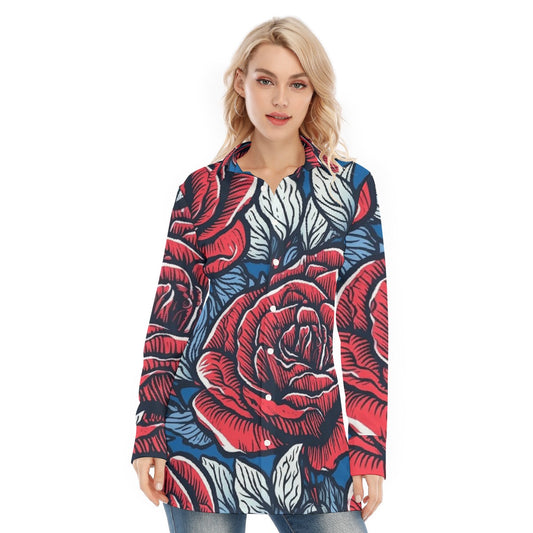 All-Over Print Women's Long Shirt