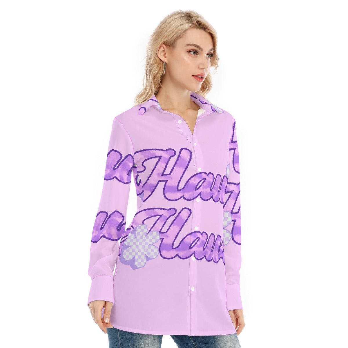 All-Over Print Women's Long Shirt