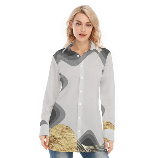 All-Over Print Women's Long Shirt