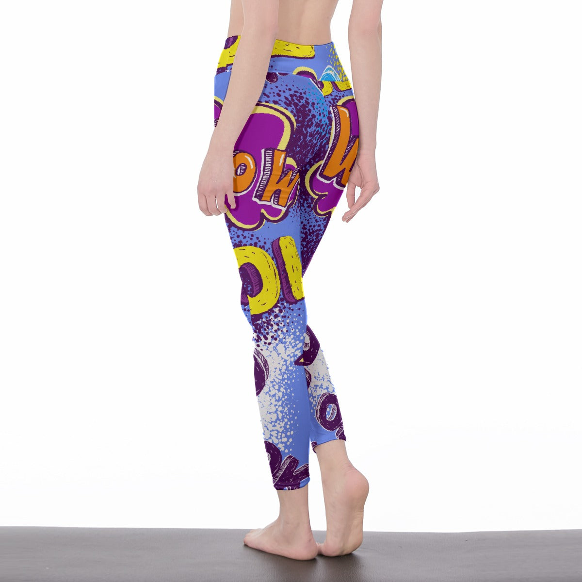 All-Over Print Women's High Waist Leggings | Side Stitch Closure