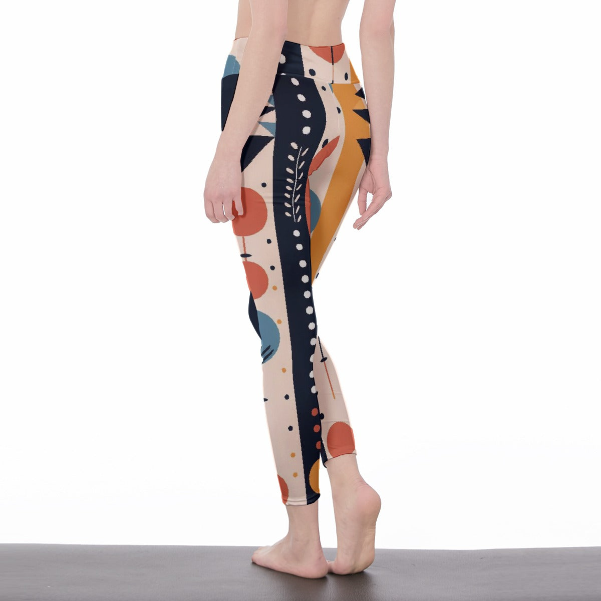 All-Over Print Women's High Waist Leggings | Side Stitch Closure