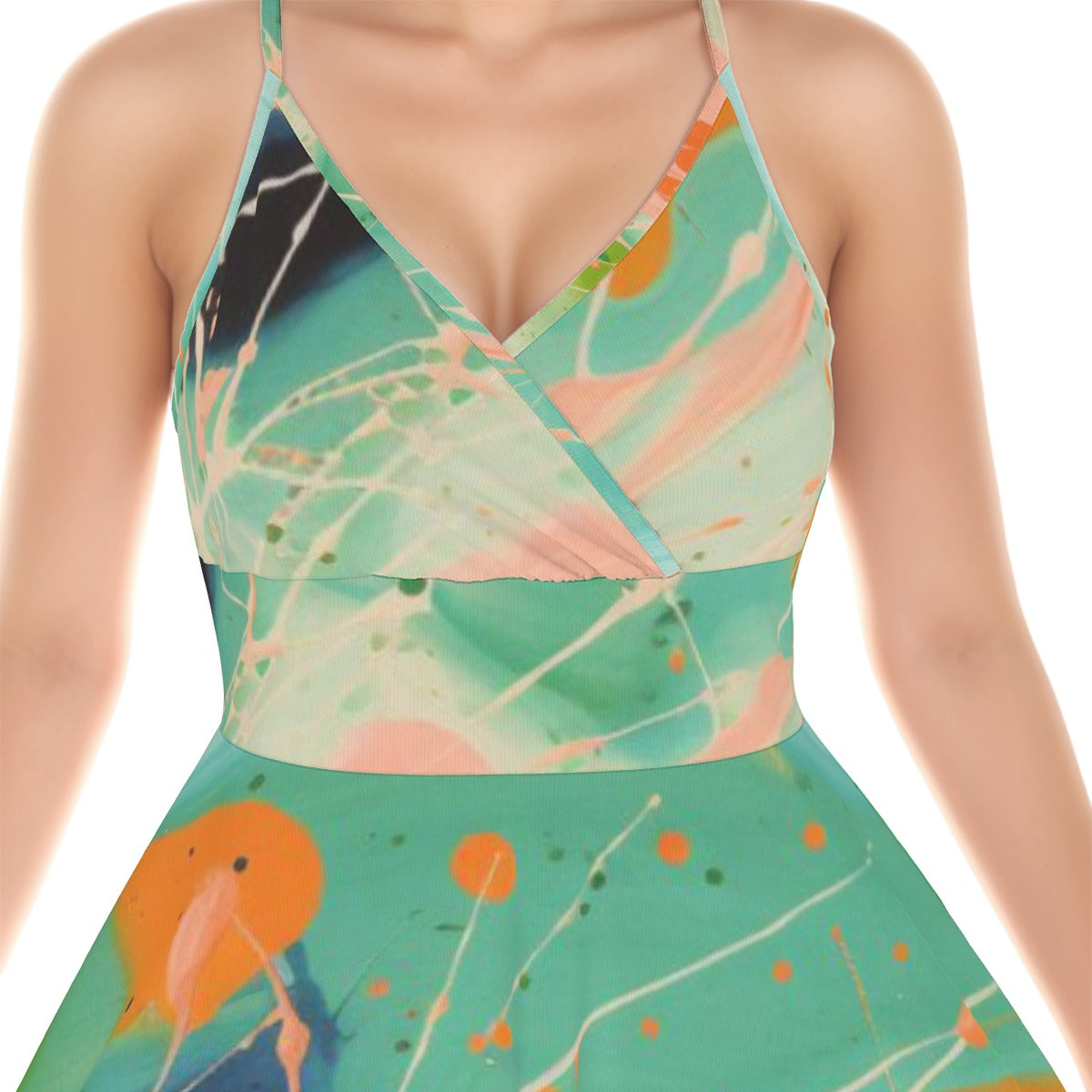 All-Over Print Women‘s Cross Cami Dress