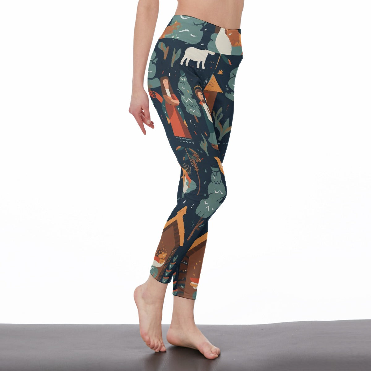 All-Over Print Women's High Waist Leggings | Side Stitch Closure