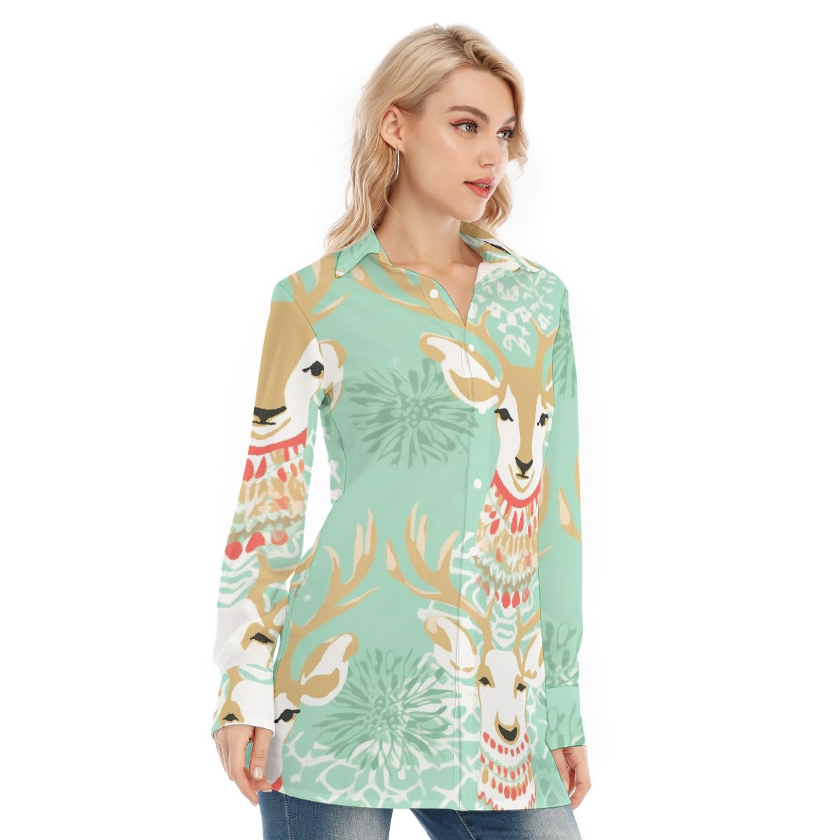 All-Over Print Women's Long Shirt