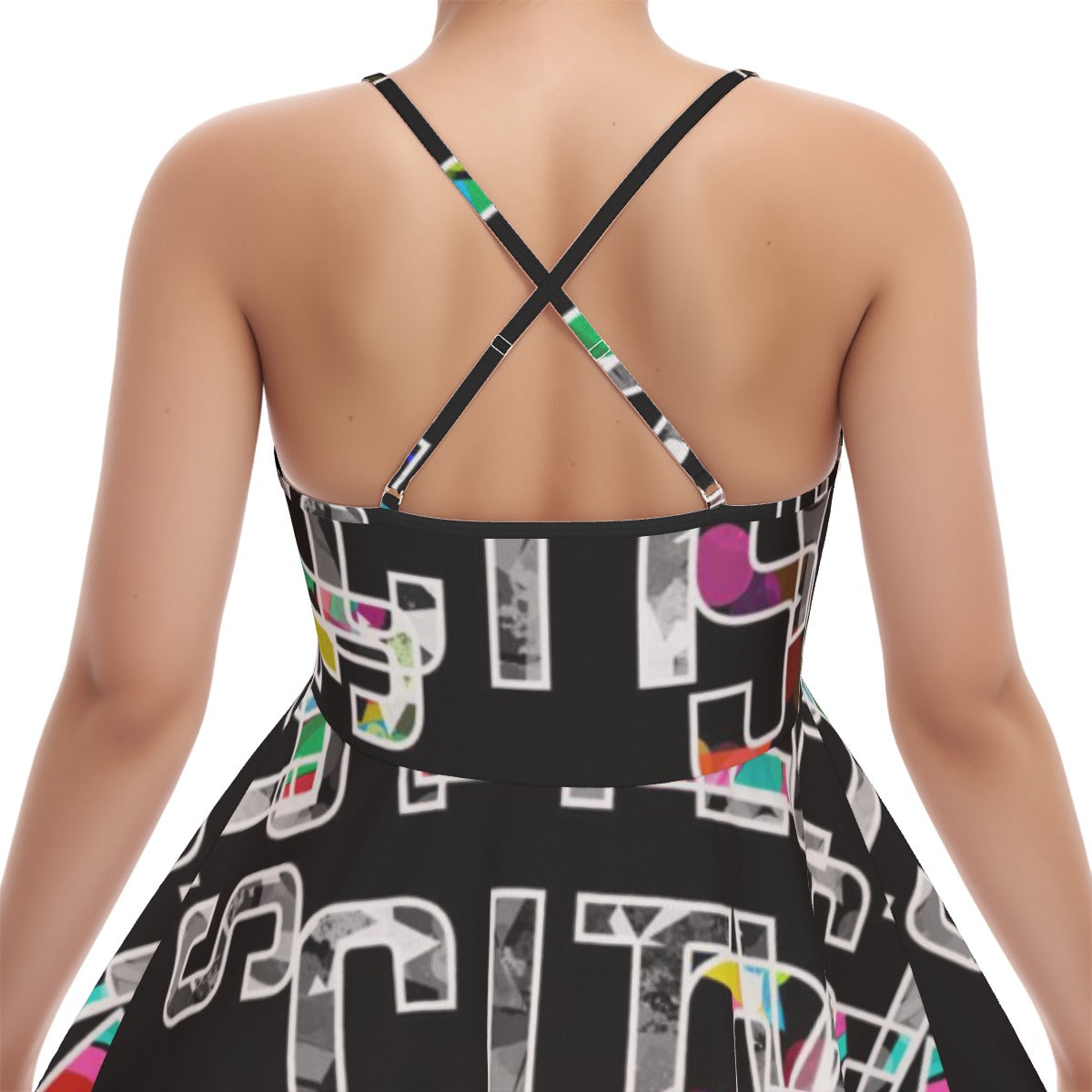 All-Over Print Women‘s Cross Cami Dress