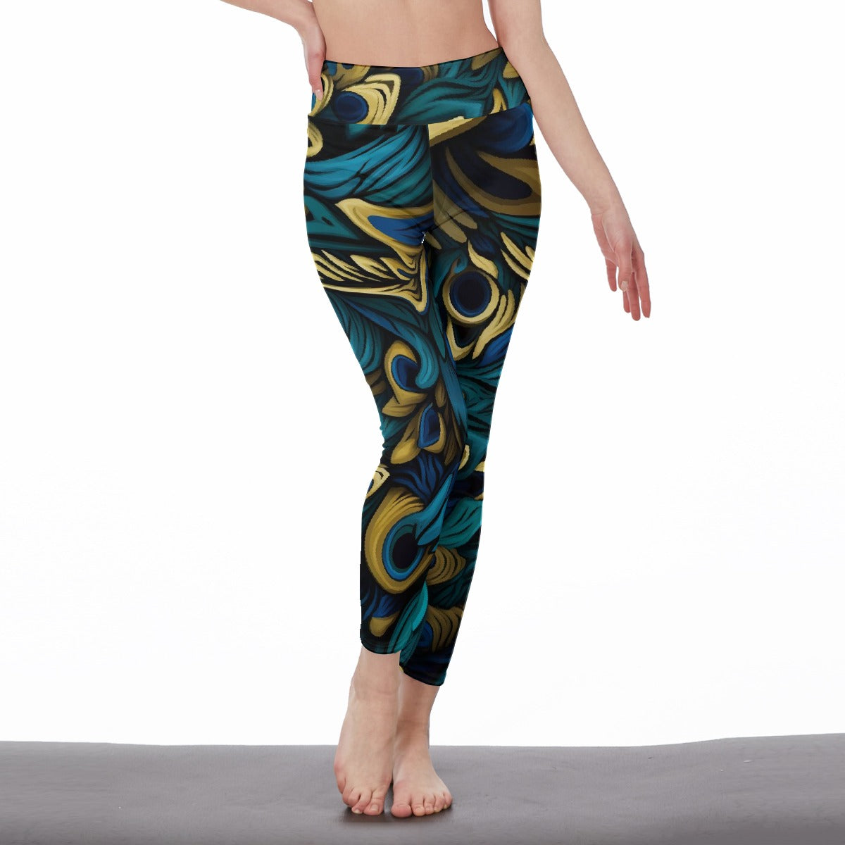 All-Over Print Women's High Waist Leggings | Side Stitch Closure