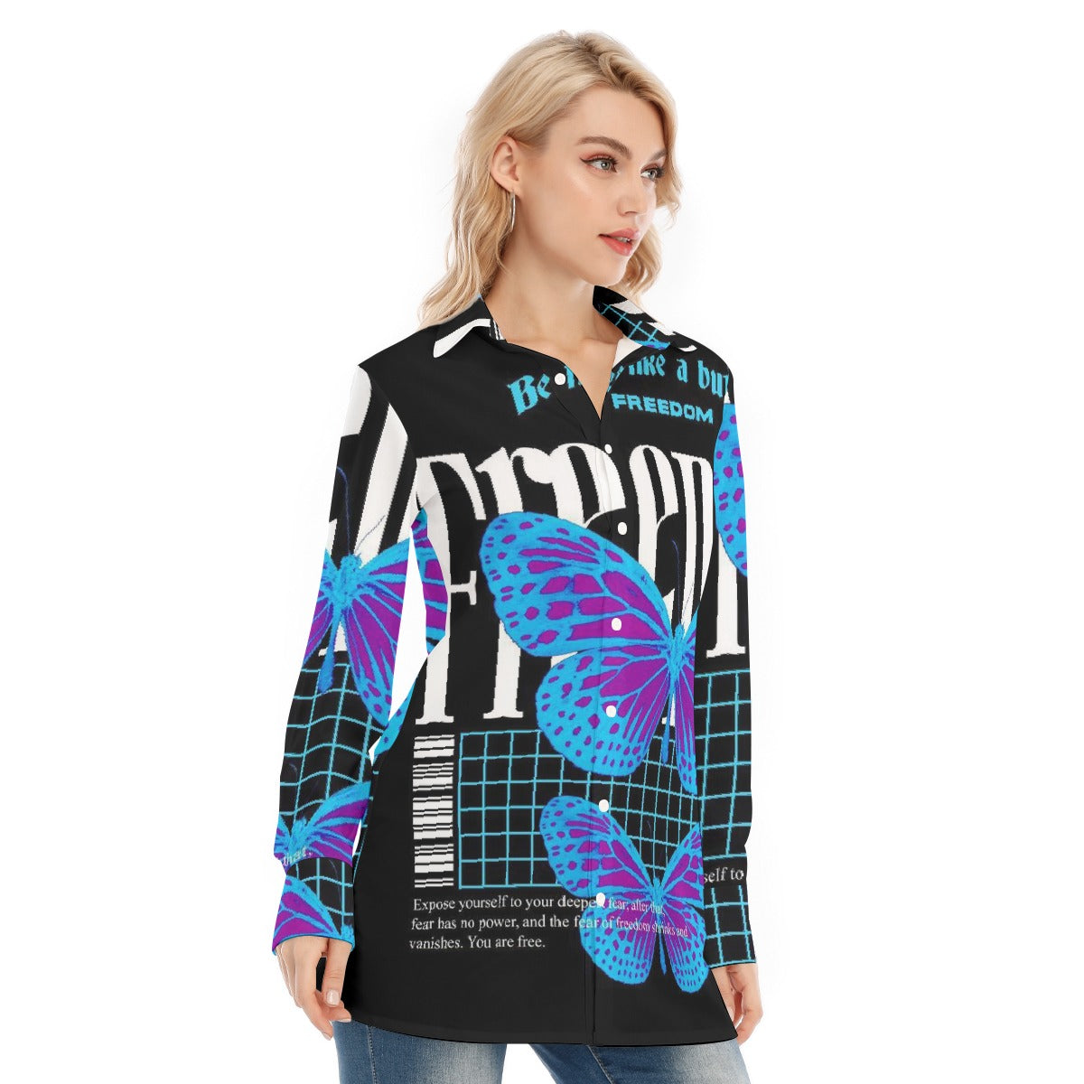 All-Over Print Women's Long Shirt