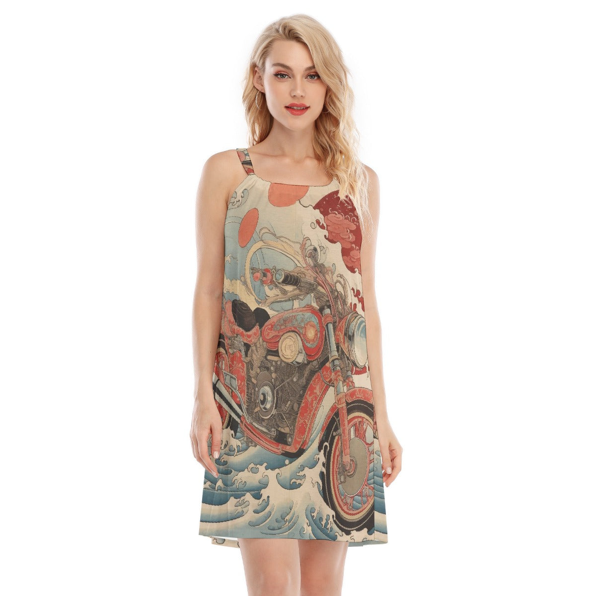 All-Over Print Women's O-neck Cami Dress