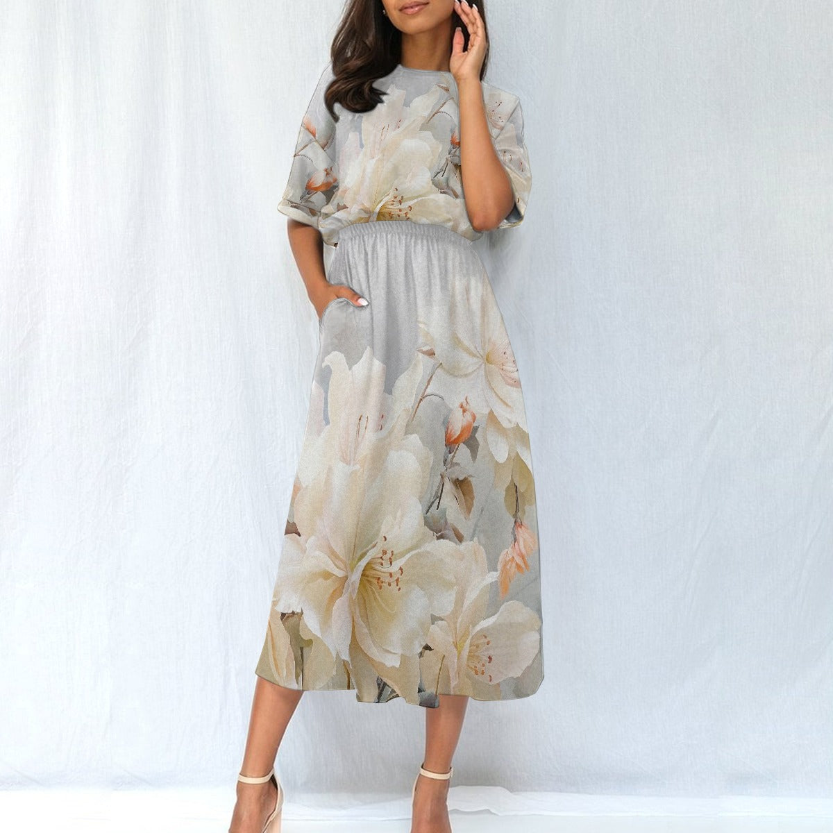 All-Over Print Women's Elastic Waist Dress