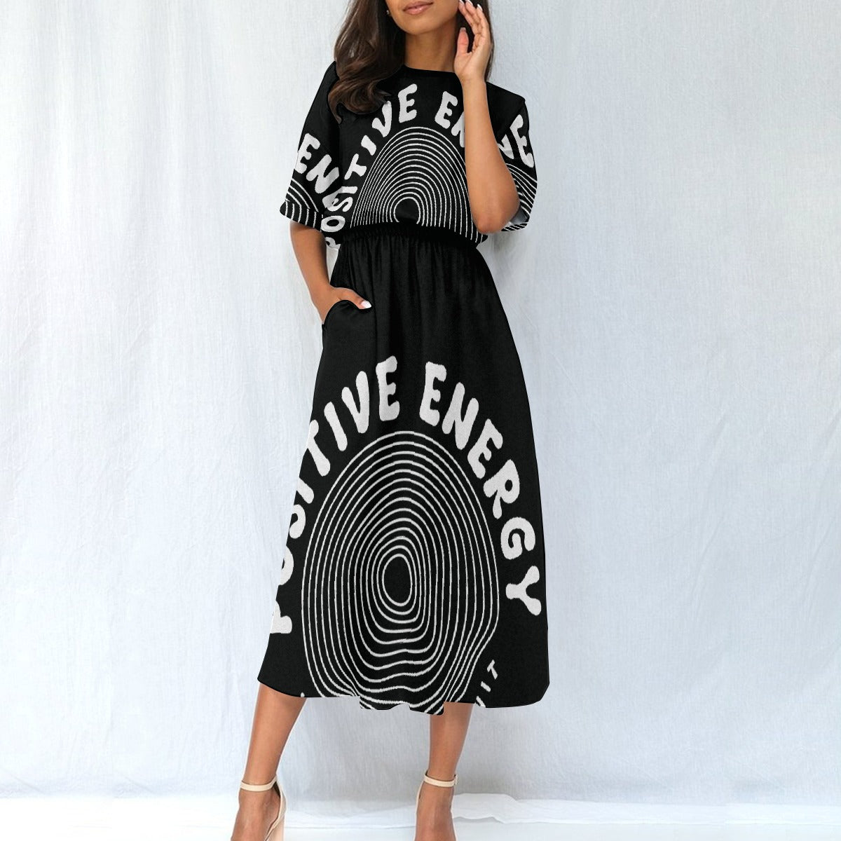 All-Over Print Women's Elastic Waist Dress