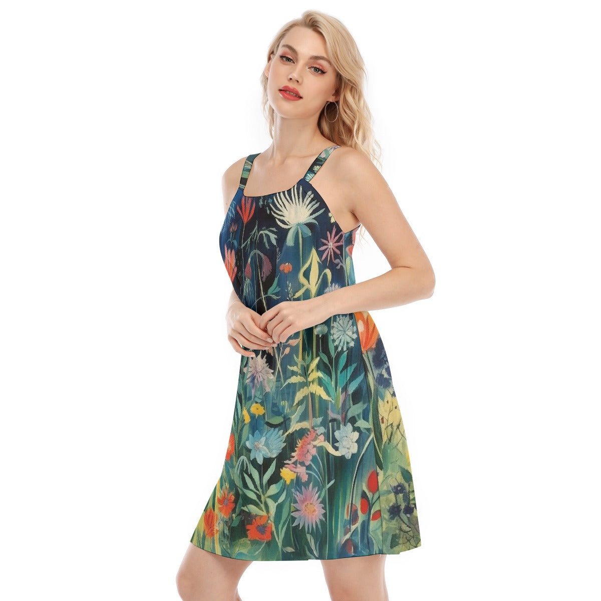 All-Over Print Women's O-neck Cami Dress