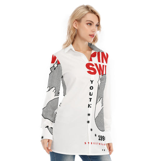 All-Over Print Women's Long Shirt